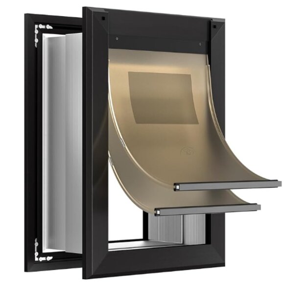 Med Waterproof Aluminum Frame 2 panels " The Brand Says It All" Pet Door - Picture 2 of 11